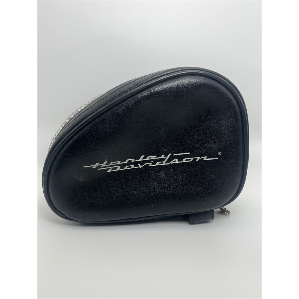Harley Davidson Motorcycle Handlebar Zip Pouch Bag Tote Travel Bag Zipper Zipped